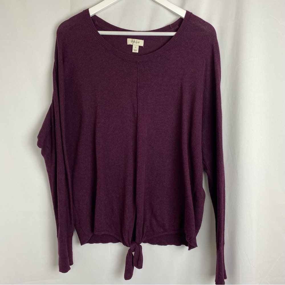 Plum Perfect Style & Co knit sweater - Picture 4 of 8